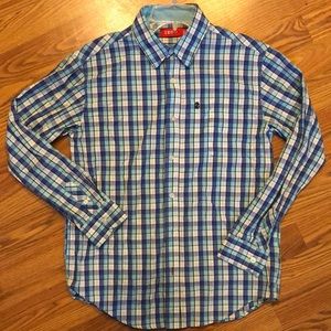 Izod Boys Size L Plaid Check Long Sleeve Shirt
